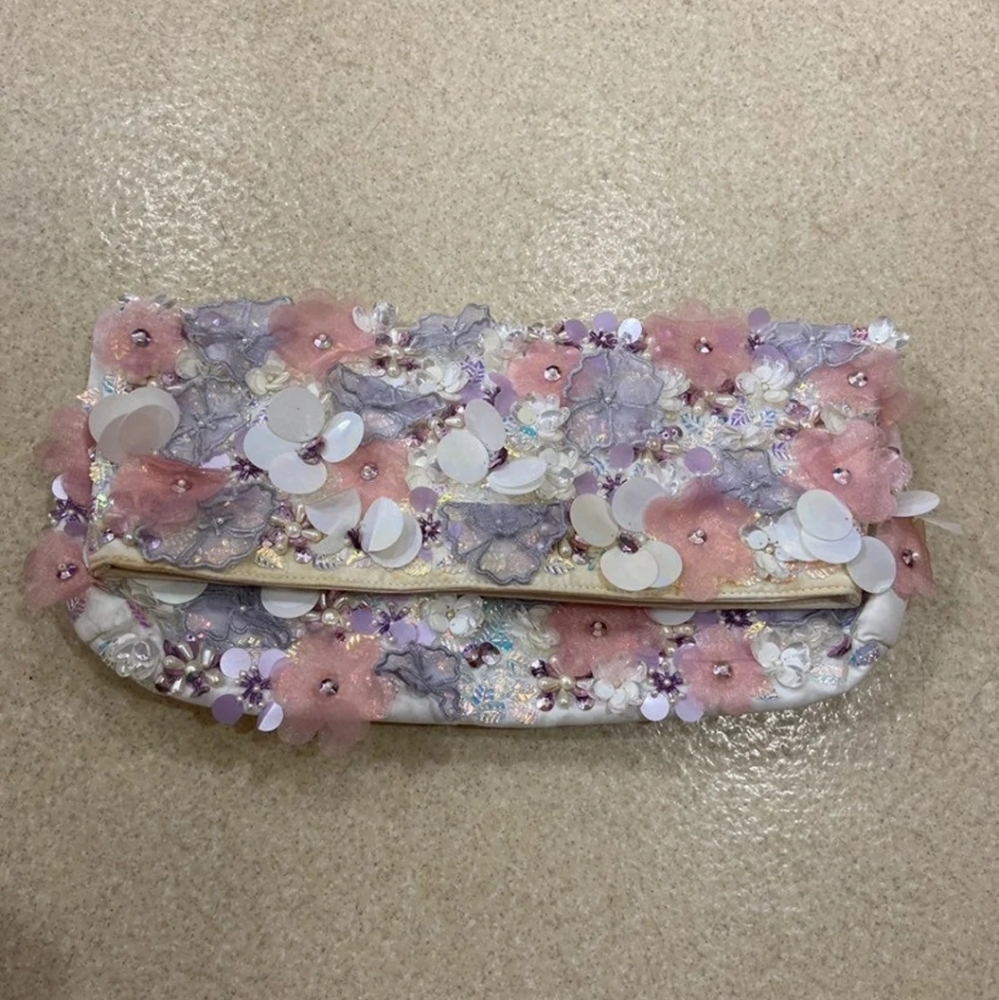 ASOS Envelope Clutch Bag Purse Flower